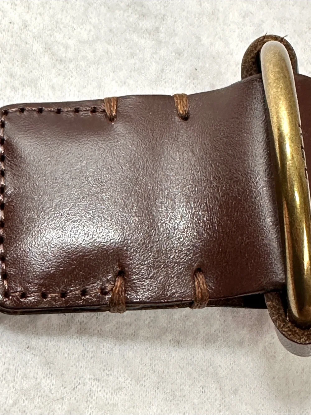 Lauren Ralph Lauren Genuine Leather Belt Womens Small Brown Braided Round Buckle